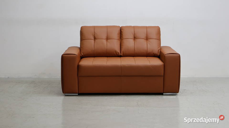 2 osobowa sofa kanapa karmelowa SKÓRA naturalna