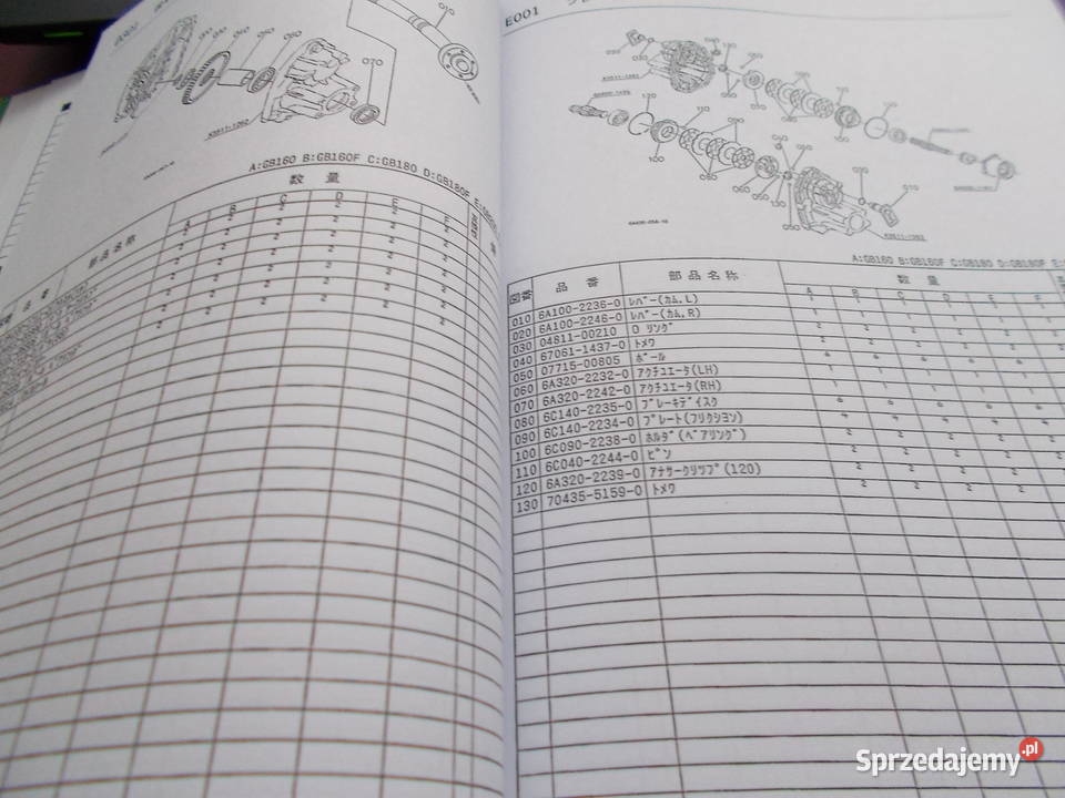 katalogi części instrukje napraw obsługjapońskie Kunów