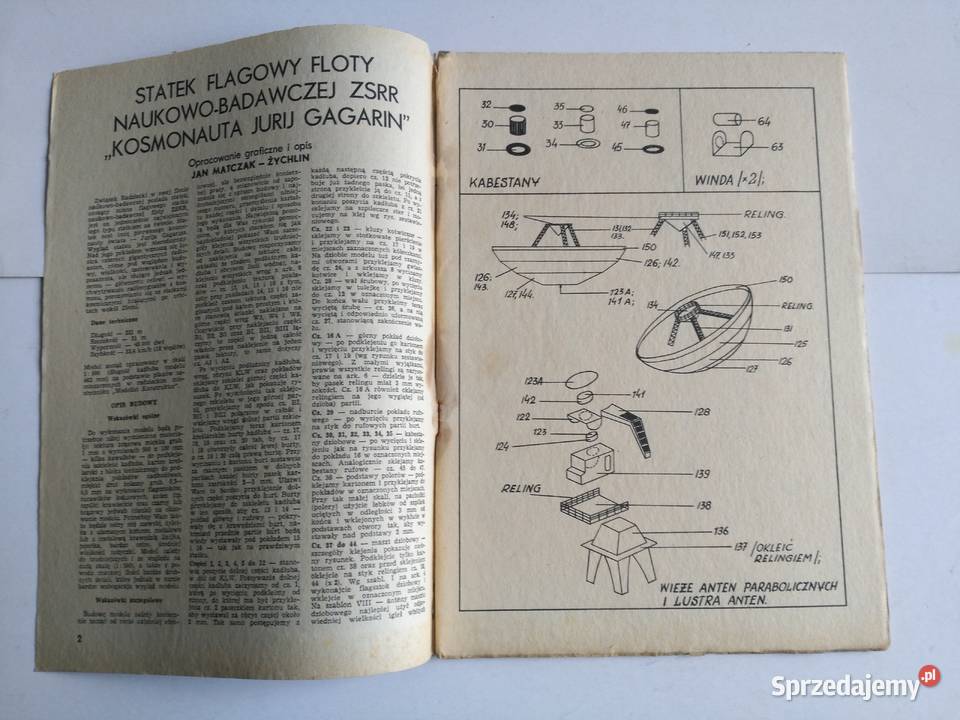 Mały Modelarz 11121979 Statek Jurij Gagarin Dąbrowa Górnicza