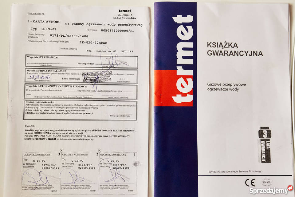Podgrzewacz przepływowy Termet G1902 Lwówek Śląski