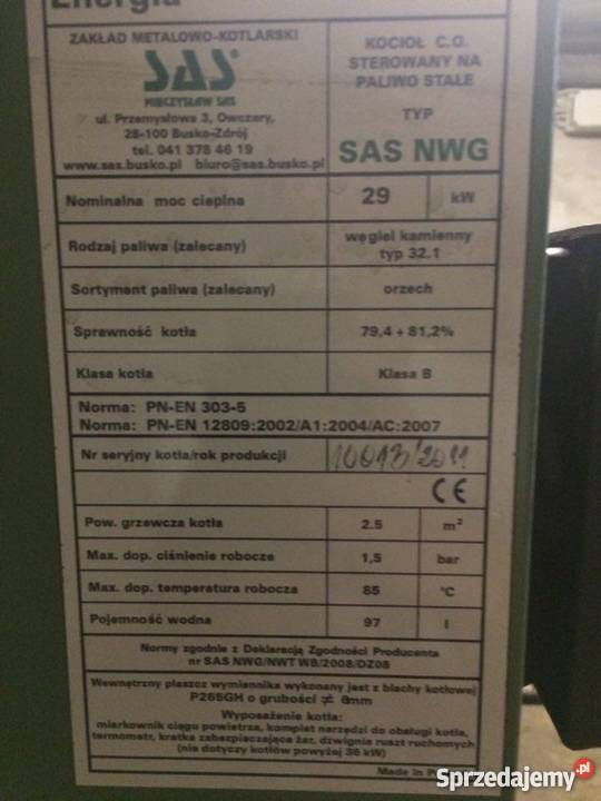 Kocioł NWG 29 KW SAS Radlin