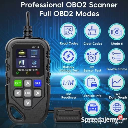 YM119 OBD2 Skaner diagnostyka samochodowa Warszawa sprzedam