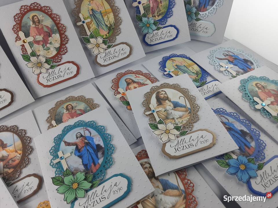 Wielkanoc Kartki ręcznie robione RELIGIJNE A6 Zbójno