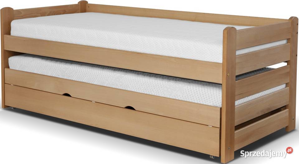 Łóżko piętrowe niskie bukowe FOR 2 PLUS GABI