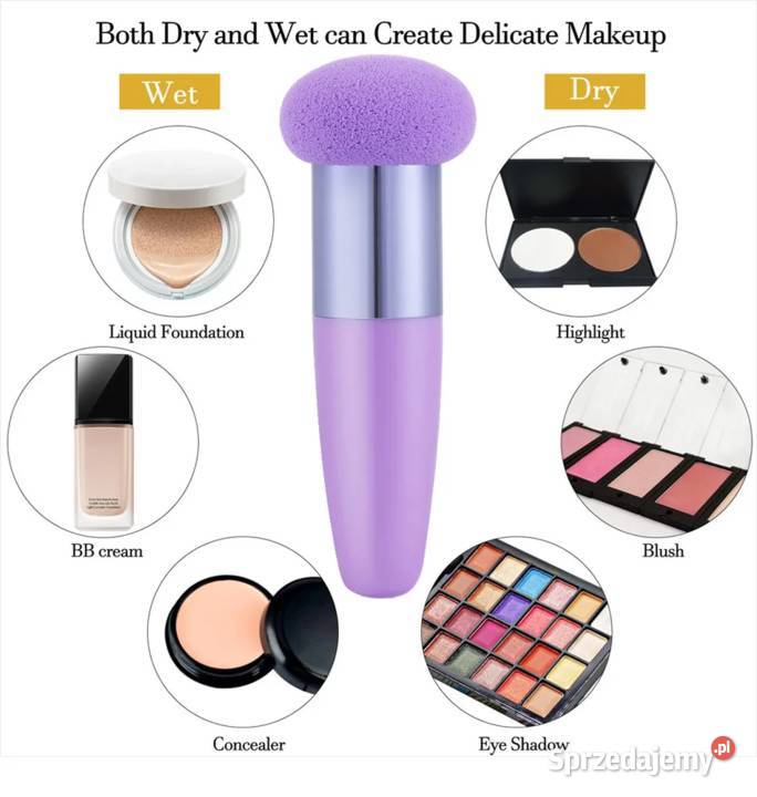 Gąbeczki do makijażu Zestaw 3 Czarny AS mazowieckie Płock