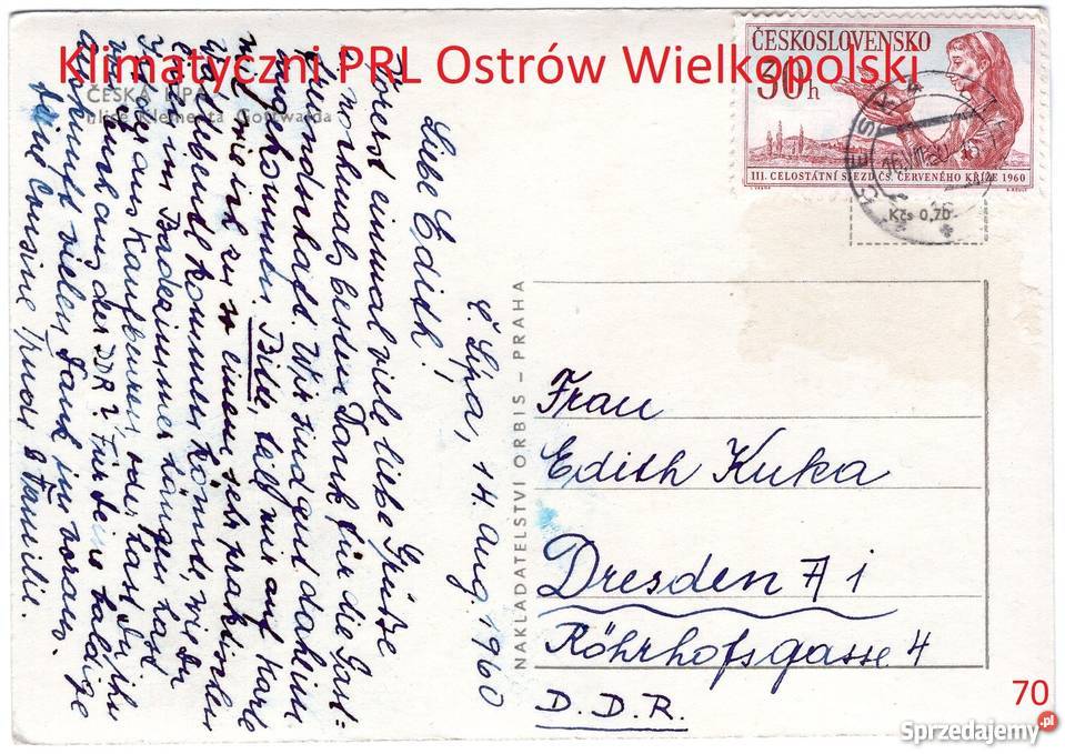 Pocztówka Post card esk Lpa lata 60te Orbis Pocztówki i karty telefoniczne Bielsko-Biała