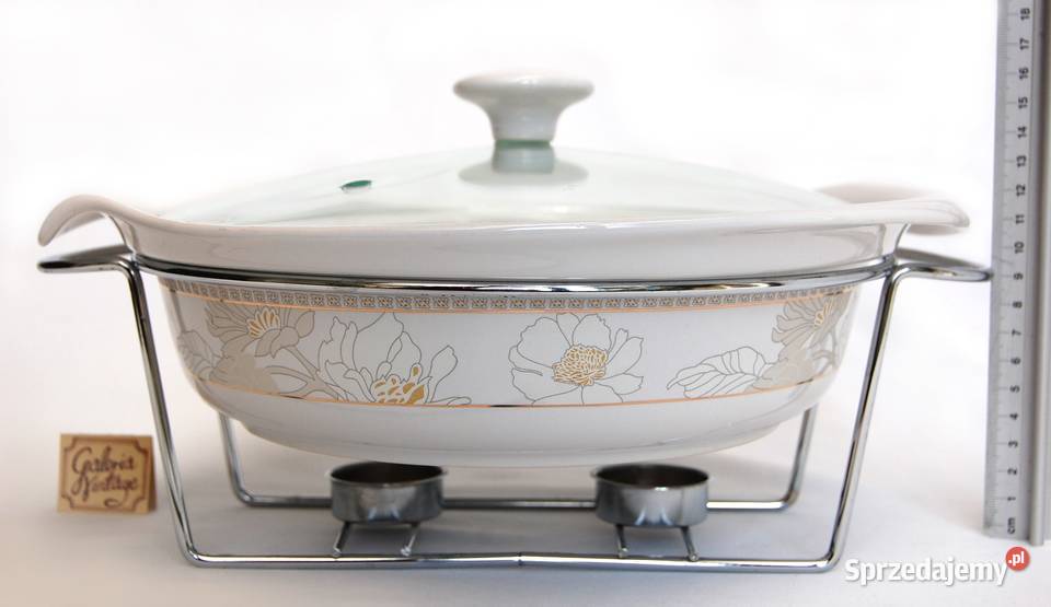 Naczynie żaroodporne ceramiczne ze stelażem lubelskie Lublin