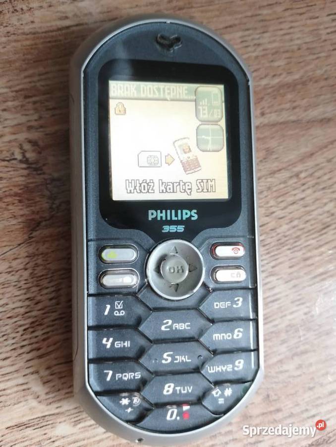 Telefon Philips 355 z ładowarką dolnośląskie Przemków sprzedam
