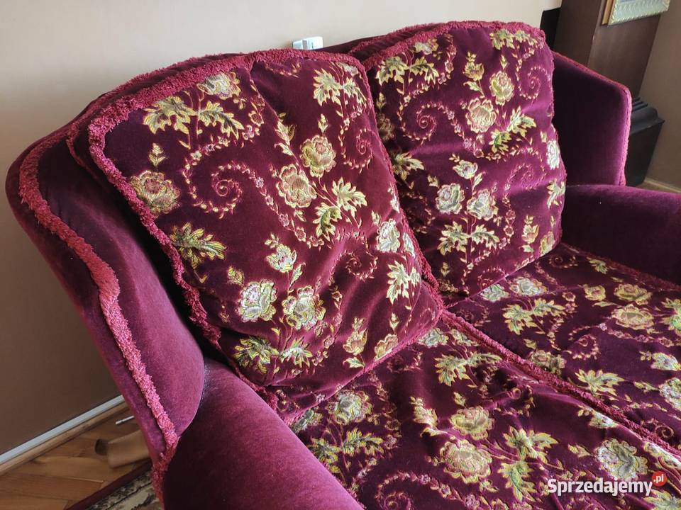 Sofa 2 fotele pufa Komplety wypoczynkowe