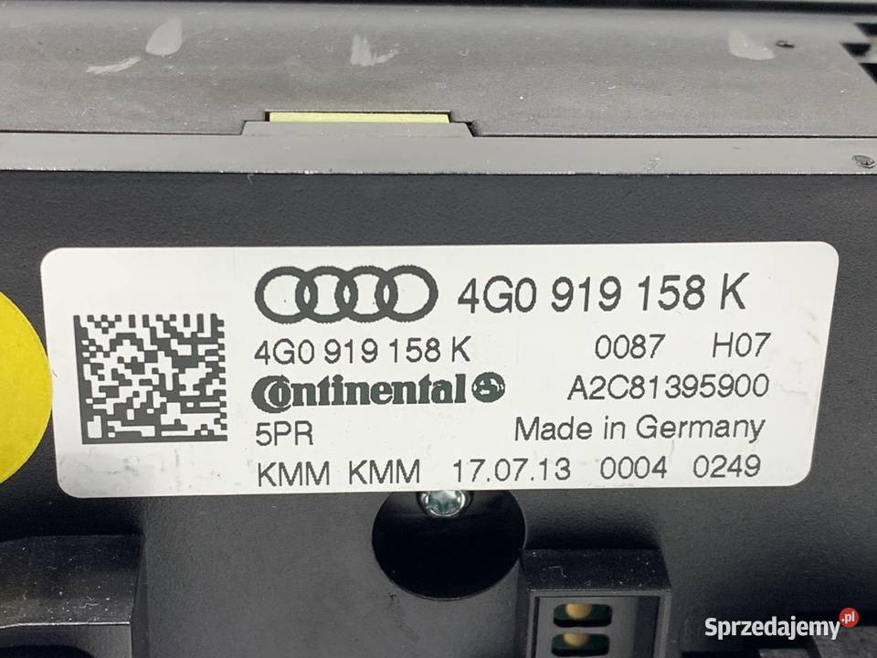 PANEL STEROWANIA NAWIEWU KLIMATYZACJI TYŁ AUDI