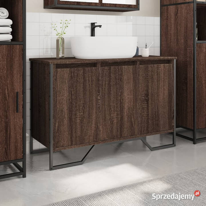 Szafka pod umywalkę brązowy dąb 91x35x60 mazowieckie Warszawa
