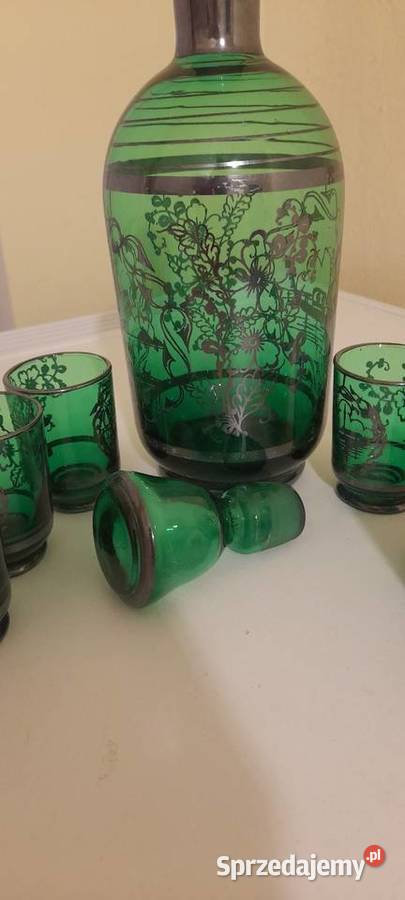 Antyczna karafka Wlochy Porcelana i szkło