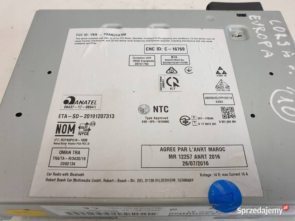 Opel Corsa F RADIO NAWIGACJA 9833500080 lubelskie Chełm sprzedam