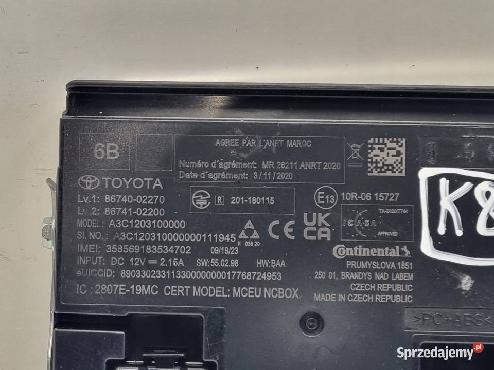 Toyota Corolla E21 18 H KOMPUTER STEROWNIK Moduł Chełm sprzedam