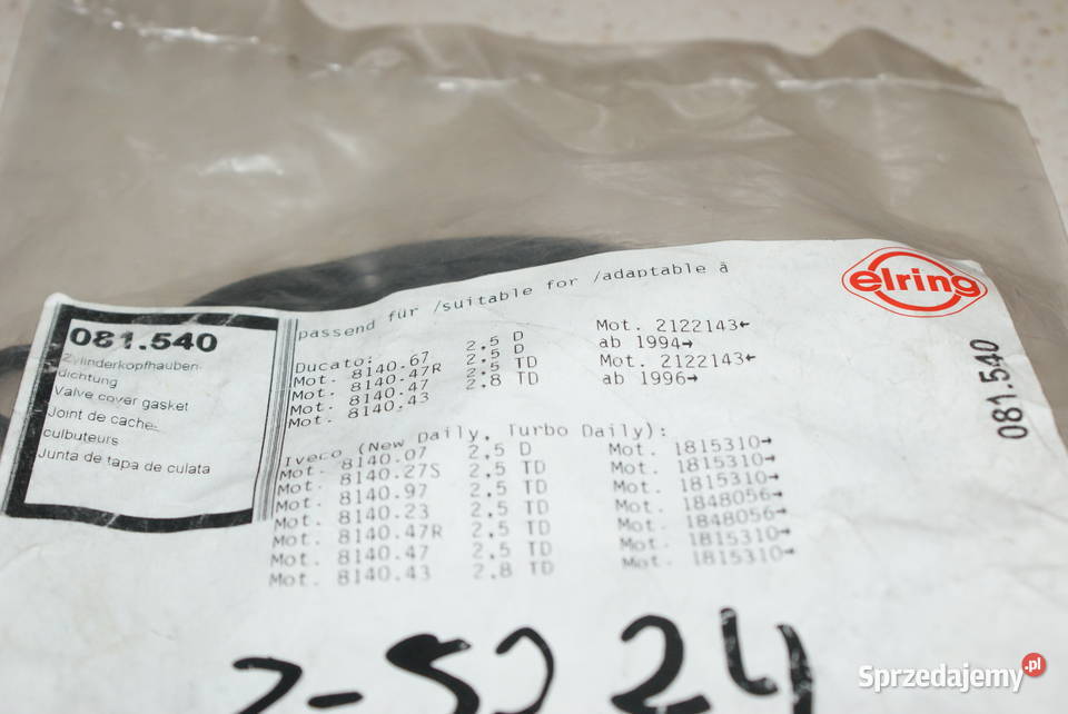 081540 ELRING USZCZELKA POKRYWY ZAWORÓW FIAT osobowe Białobrzegi