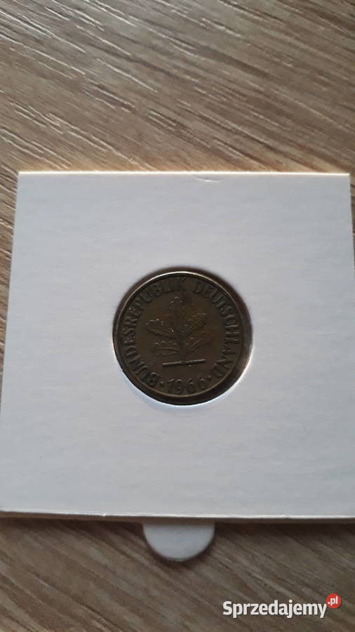 5 Fenigów RFN 1966 r men D wielkopolskie Konin