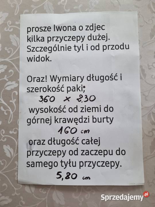 Przyczepa kiper 3 strony z HDS masyw małopolskie Rożnowice