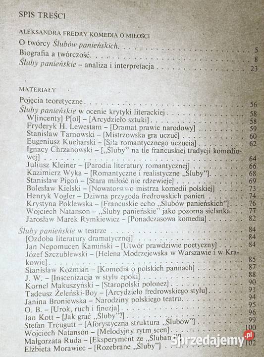 Śluby panieńskie Aleksandra Fredry Mieczysław miękka Chełm