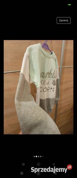 Bluza primark 122 67 lat jednorożec sparkle Biłgoraj