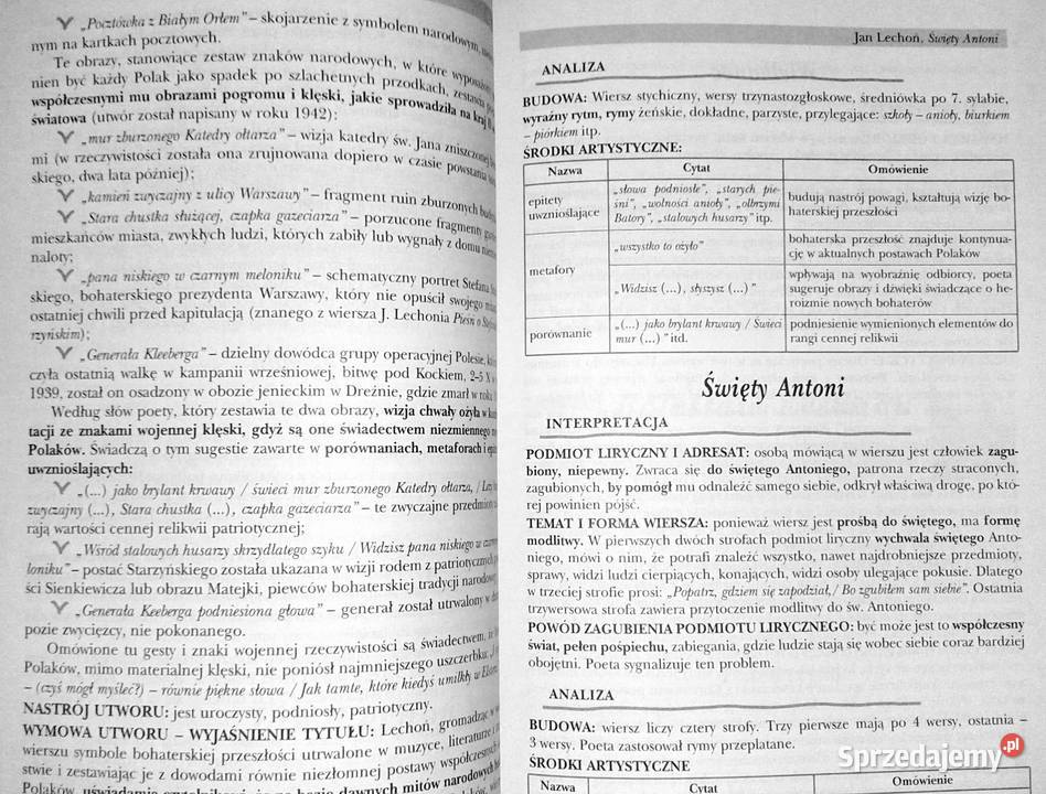 Powtórka z literatury kl 1 Barbara Włodarczyk sprzedam