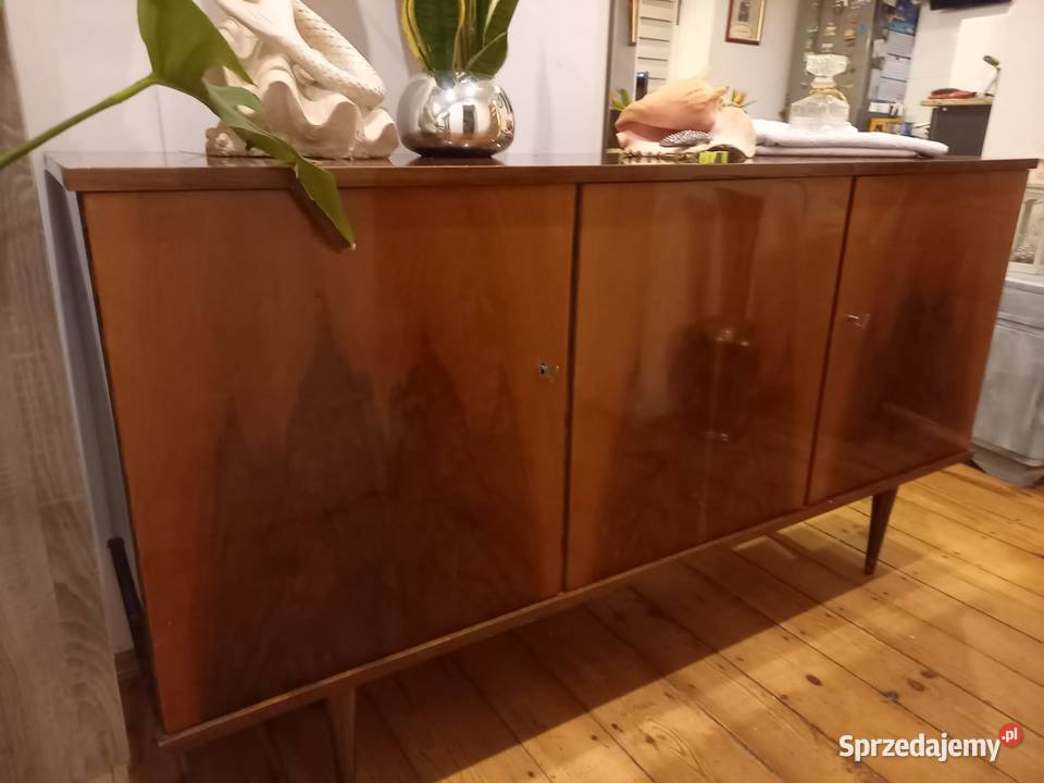 Komoda retro prl wysoki połysk fornir Gdańsk