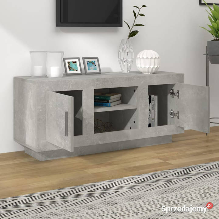 Szafka pod TV szarość betonu 102x35x45 WM811794 mazowieckie Warszawa