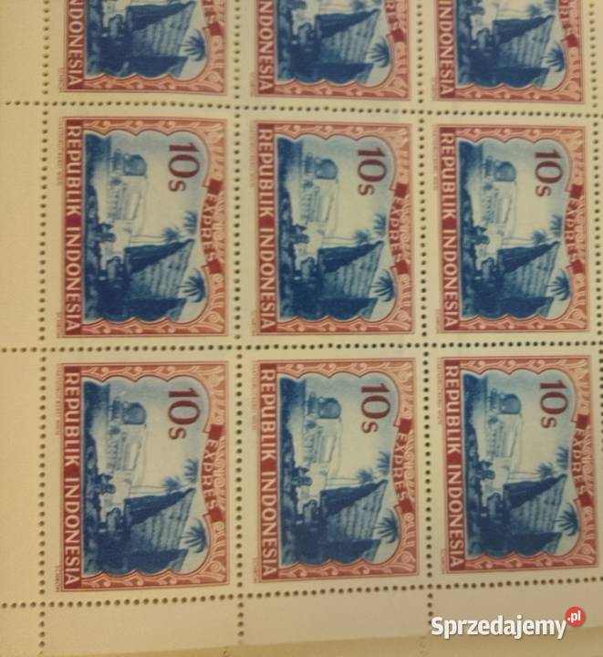 Arkusze znaczków Indonesia 19481949 Vienna Pyrzyce