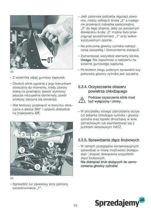 Hatz diesel 1B20 1B27 1B30 1B40 1B50 instrukcja podkarpackie