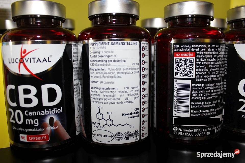 Olej konopny w kapsułkach CBD 20mg Lucovitaal Łódź