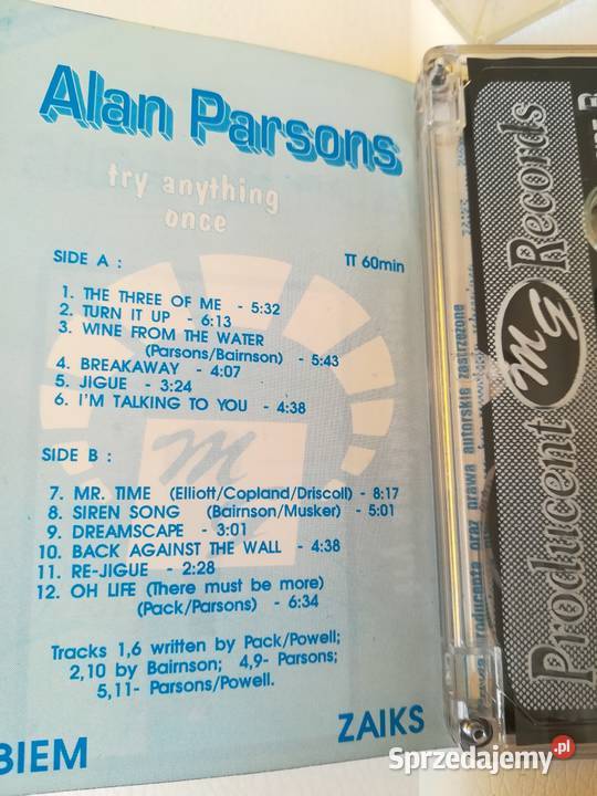 Alan Parsons Try anything once 1993 solowy album rock Kędzierzyn-Koźle