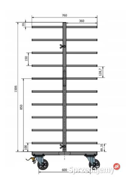 Wózek lakierniczy WL2000S210P Standard Trzebień