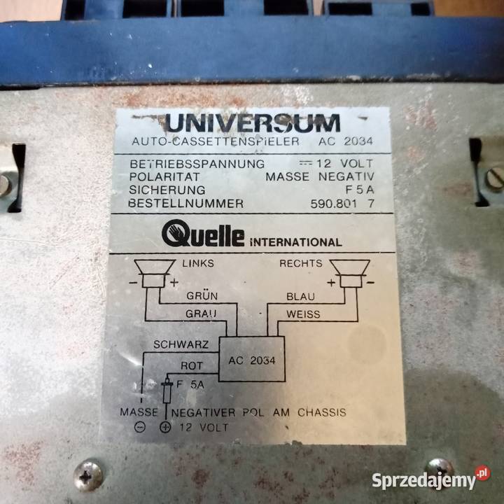 Stary odtwarzacz kaset na 12v ze wzmacniaczem dolnośląskie Wałbrzych