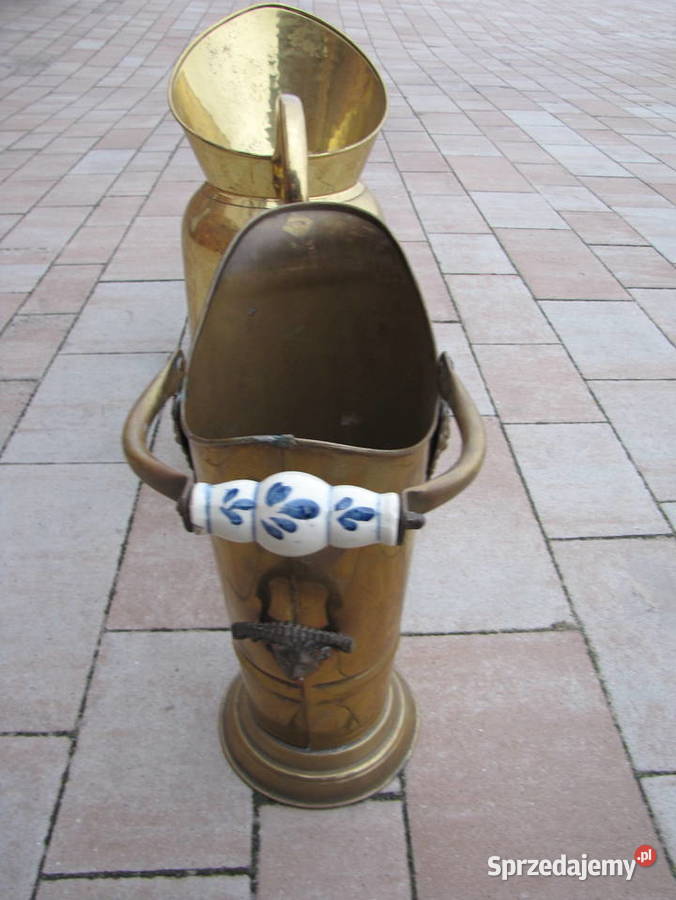 Ozdobne dzbany wazony miedż mosiądz antyki Rzepin Drugi