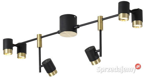Look Rail żyrandol plafon 6punktowy czarny Lampy wiszące Katowice sprzedam