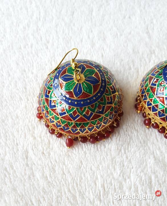 Duże kolczyki indyjskie jhumki jhumka orient Szczecin sprzedam