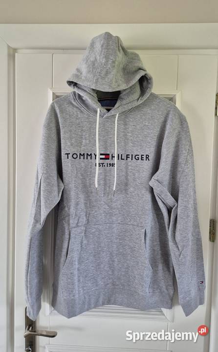Szara bluza z kapturem Tommy Hilfiger Rozmiar L Łososina Dolna