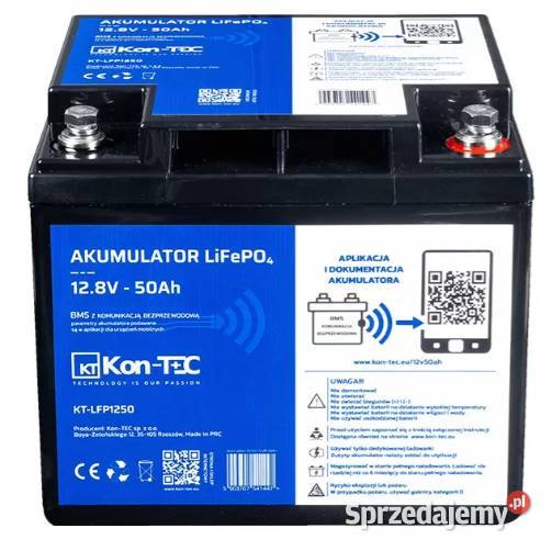 Akumulator LiFePO4 12V 128V 50Ah KONTEC jacht Pisz