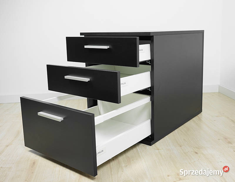 Kontener Jowisz Czarny 3 szuflady MebleKreator Biłgoraj