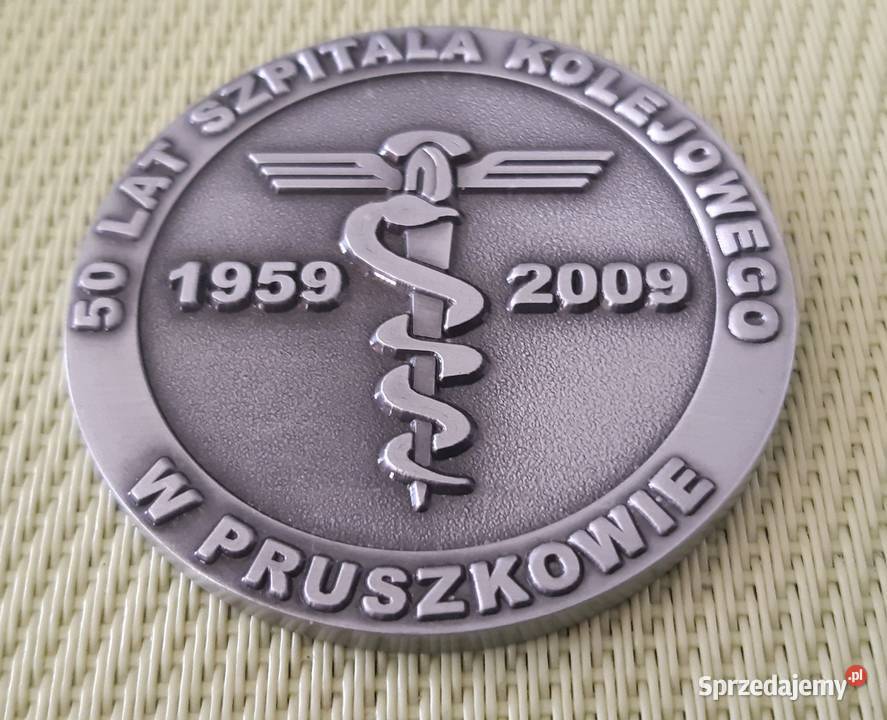 Medal pamiątkowy 50 LAT Szpitala Kolejowego w mazowieckie Pruszków