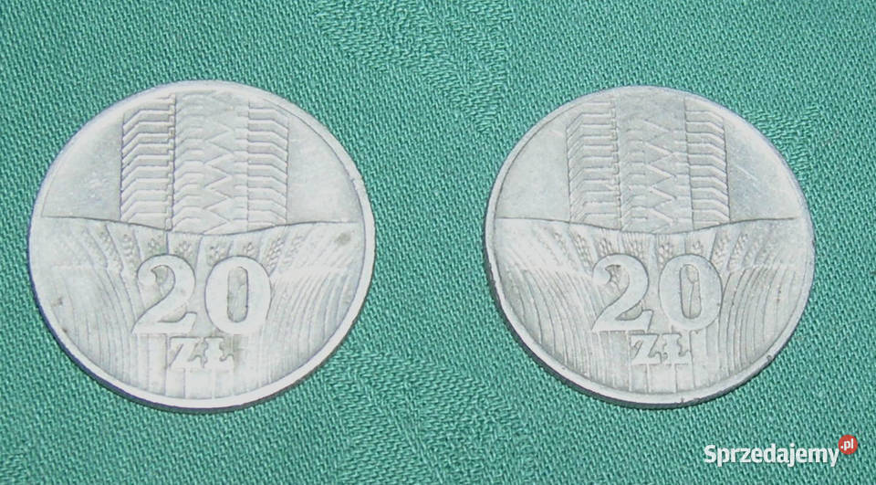 moneta 20 zł 1973-76 wieżowiec w zbożu PRL