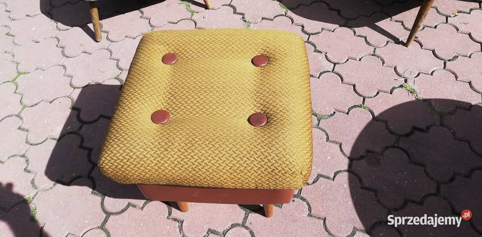 Pufa PRL art deco siedzisko patyczak mazowieckie Garwolin