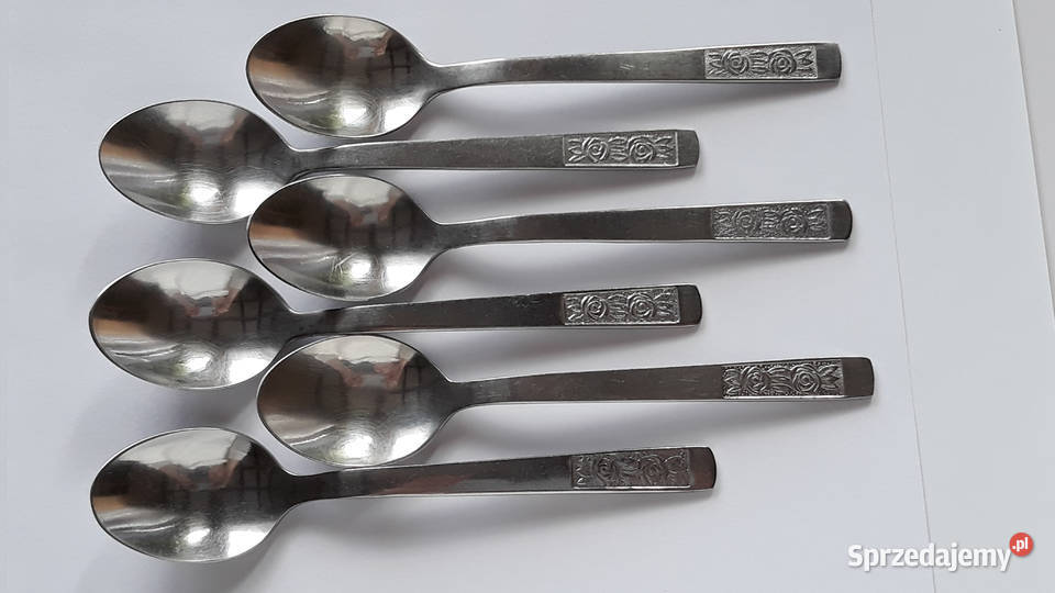 Łyżeczki do herbaty 3 RÓŻE Gerlach sztućce PRL Dąbrowa Górnicza