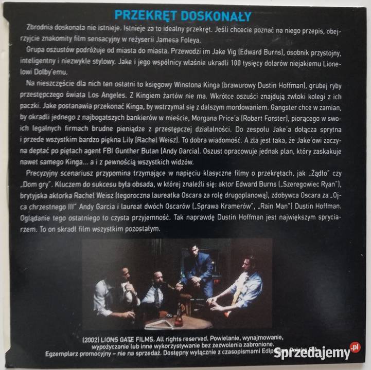 Przekręt doskonały DVD Rachel Weisz Dustin DVD Łódź
