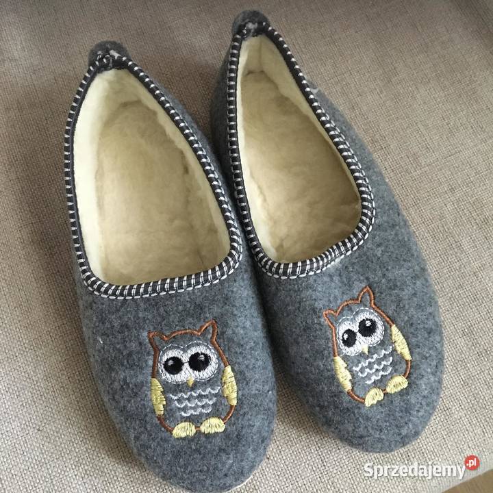 Kapcie filcowe z runem owczym 38 nowe inna Półbuty Warszawa sprzedam