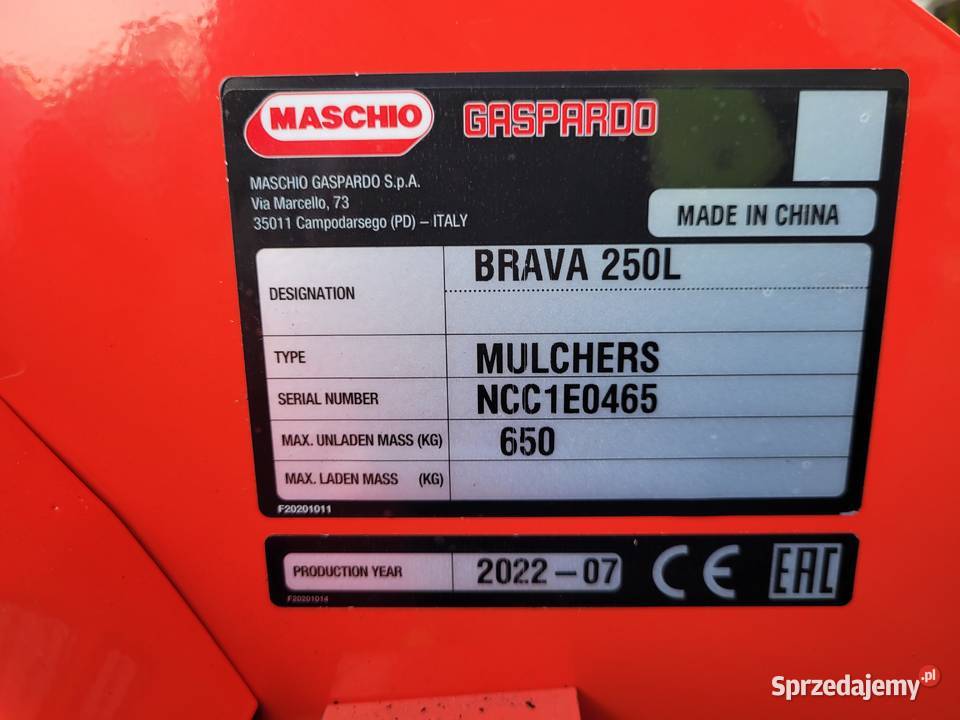 Mulczer Kosiarka bijakowa MASCHIO Przyrów sprzedam