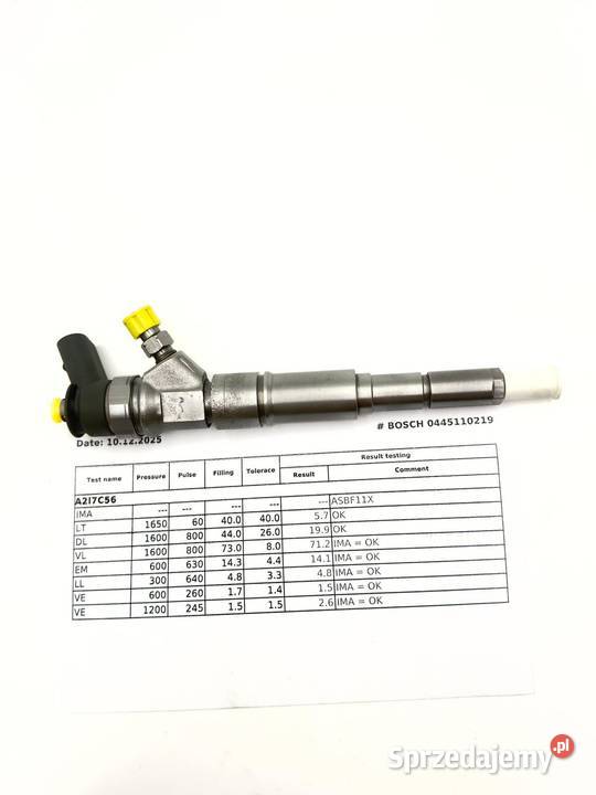 Wtryskiwacz Regenerowany Wtrysk 0445110219 Wtryskiwacze Słubice sprzedam