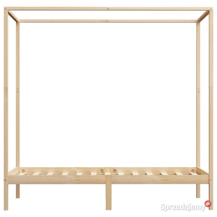 Rama łóżka z baldachimem lite drewno sosnowe 100 104cm Warszawa