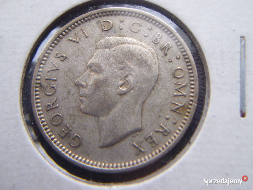 Stare monety 6 pens 1944 Anglia srebro Lesko sprzedam