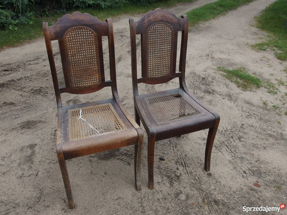 Antyki Dwa krzesła Biedermeier
