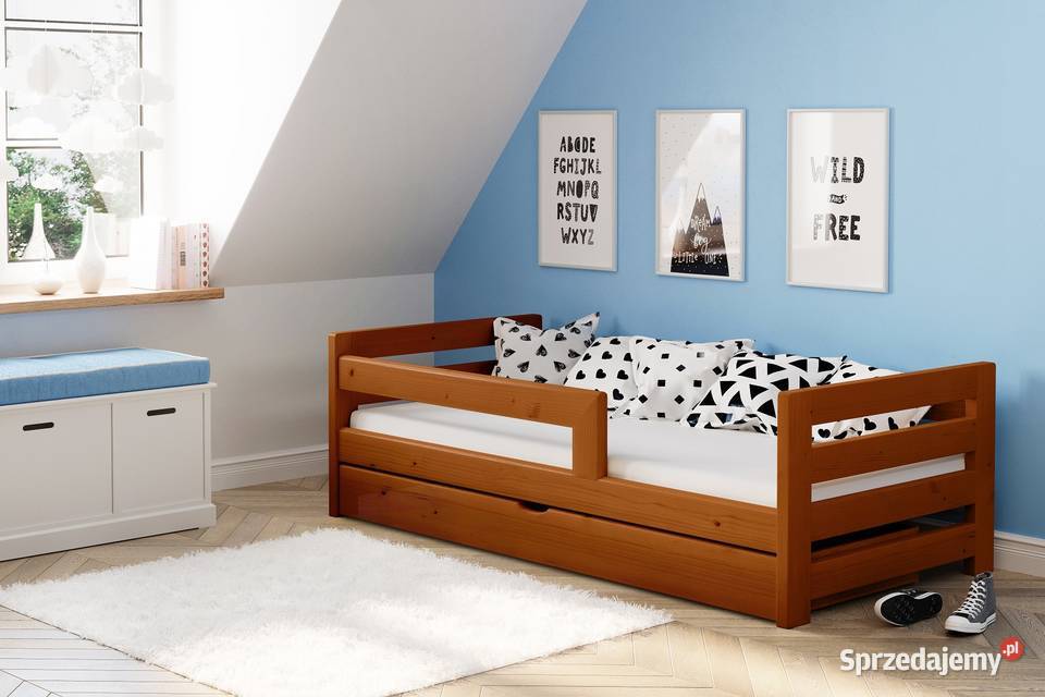 ŁÓŻKO Drewniane Dziecięce 80x180 GR35 80cm Łóżka, wersalki i sofy Zakopane